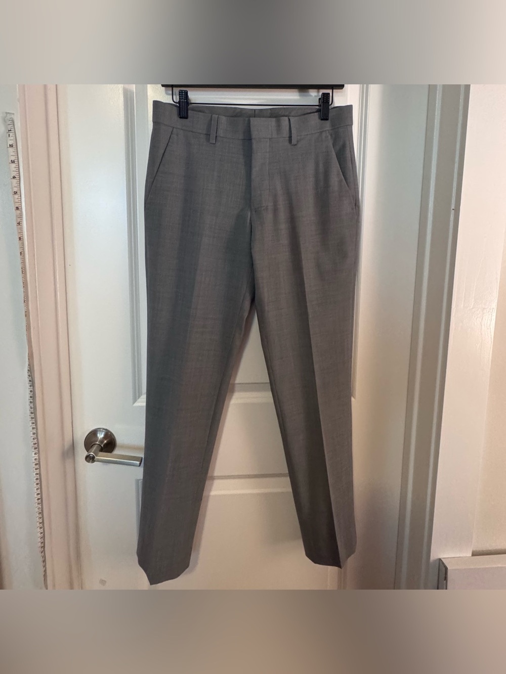 Express Men’s Extra Slim Dress Pants Gray 28x30 Flat Front